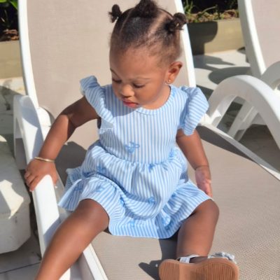 Blue Bow Dress with Bag