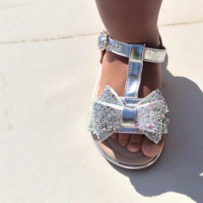 Silver Glitter Sandals
